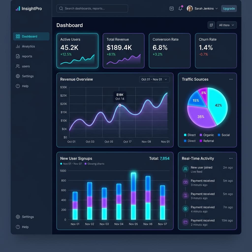 SaaS Analytics Dashboard